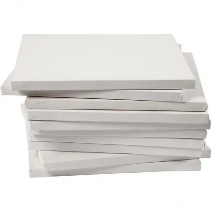 Målarduk, vit, djup 1,6 cm, storlek 30x30 cm, 280 g, 40 st./1 förp.