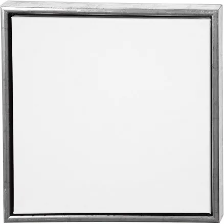 ArtistLine Canvas med ramme, antik sølv, hvid, dybde 3 cm, str. 44x44