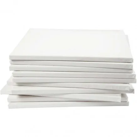 Målarduk, vit, djup 1,6 cm, storlek 40x40 cm, 280 g, 40 st./1 förp.